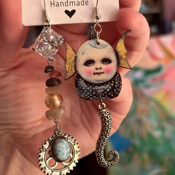 Artistic Handmade Earrings (one of a kind) - Picture 1 of 1